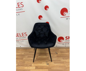 Virtuves krēsls Karsten (Melns velveta) Virtuves krēsls Karsten (Melns velveta)